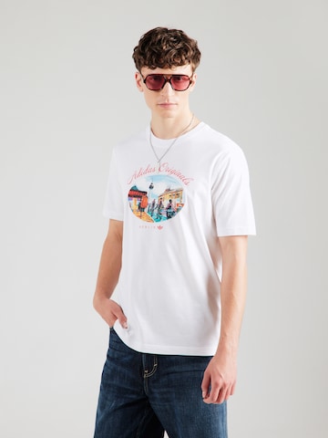 Tricou 'BERLINPAINT' de la ADIDAS ORIGINALS pe alb: față