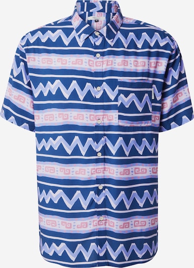 Iriedaily Button Up Shirt 'Resort' in marine blue / Light blue / Red / White, Item view