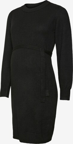 MAMALICIOUS Úpletové šaty 'MLNEWANNE' – černá: přední strana