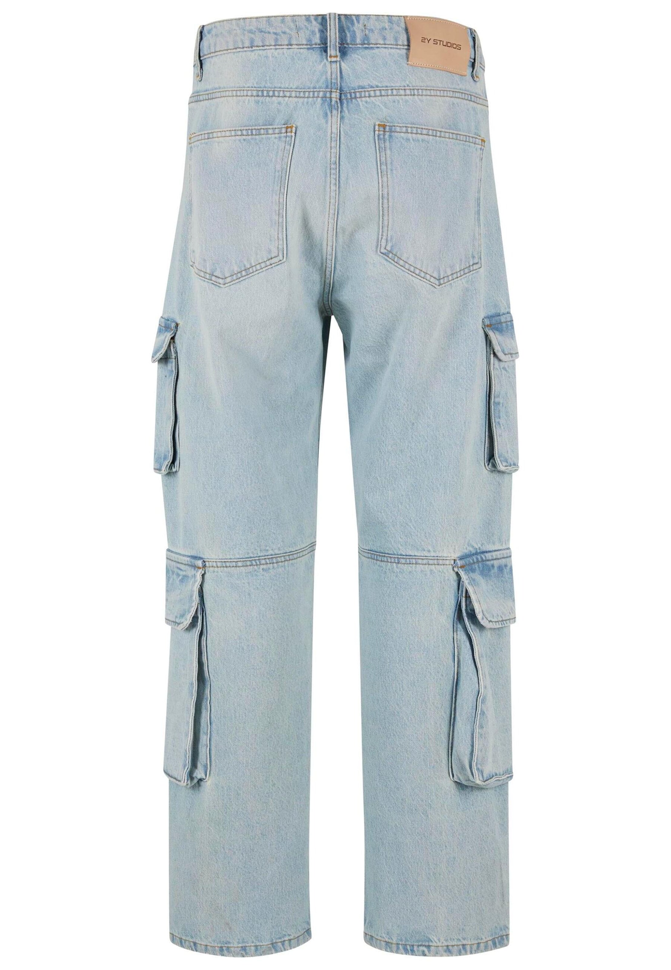 2Y Studios Loosefit Cargo farmer 'Aidan' - kék