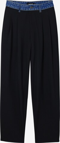 Desigual Loose fit Pleat-front trousers in Black: front