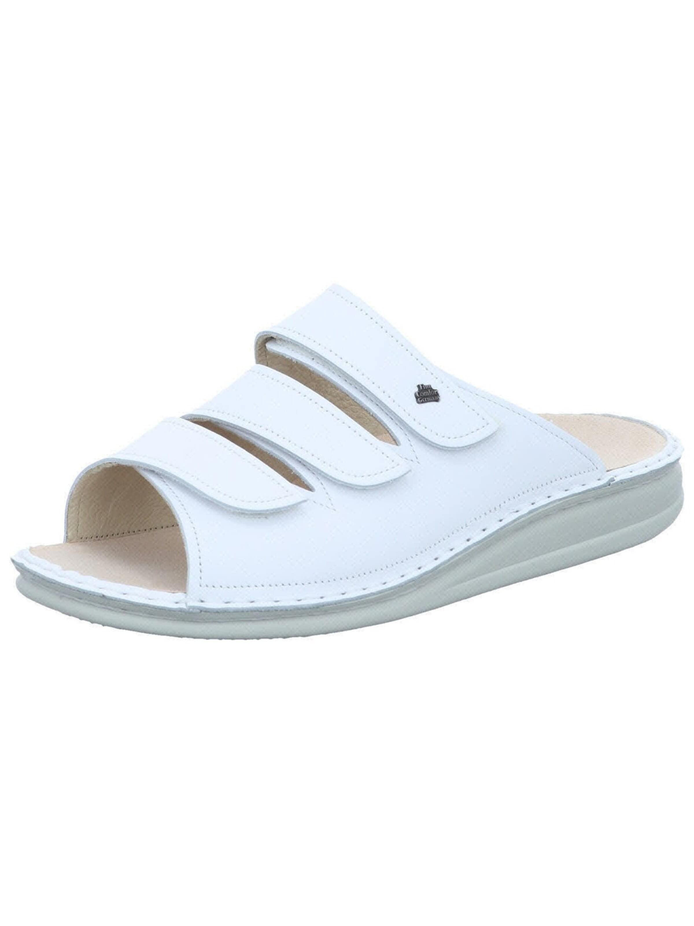 Mule 'Pantolette Herren 01508 001000 Echtleder in weiß' Finn Comfort en blanc : devant