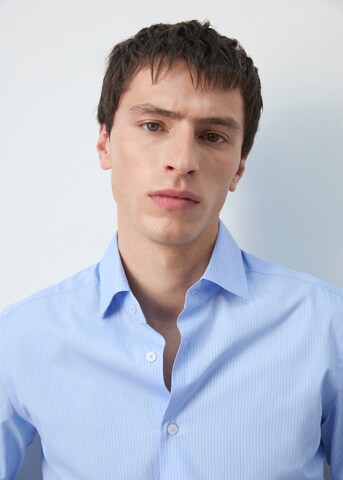 MANGO MAN Slim Fit Hemd 'Vecchia' in Blau