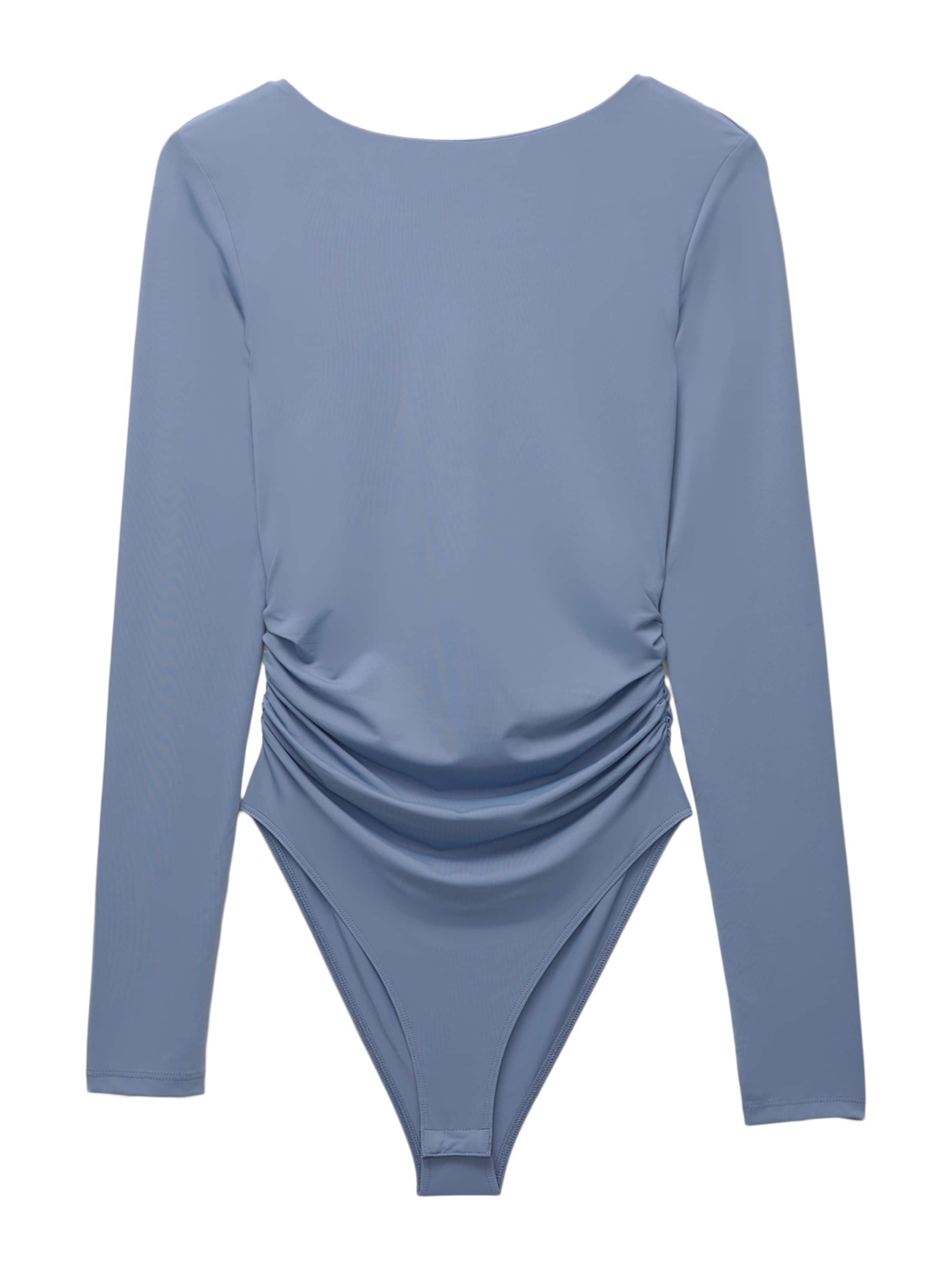 Pull&Bear Shirt bodysuit in Blue: front