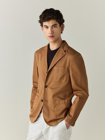 Coupe regular Veste de costume Next en marron : devant