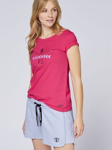 CHIEMSEE T-Shirt ' mit Logo und Jumper ' in Pink