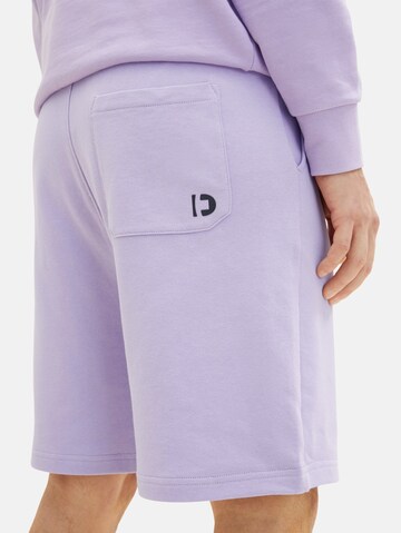 TOM TAILOR DENIM Regular Trousers in Purple