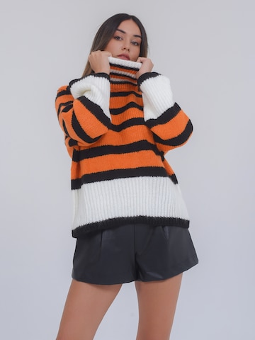 FRESHLIONS Sweater 'Astrid' in Orange