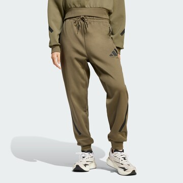 ADIDAS SPORTSWEAR Tapered Sports trousers 'Z.N.E.' in Brown: front