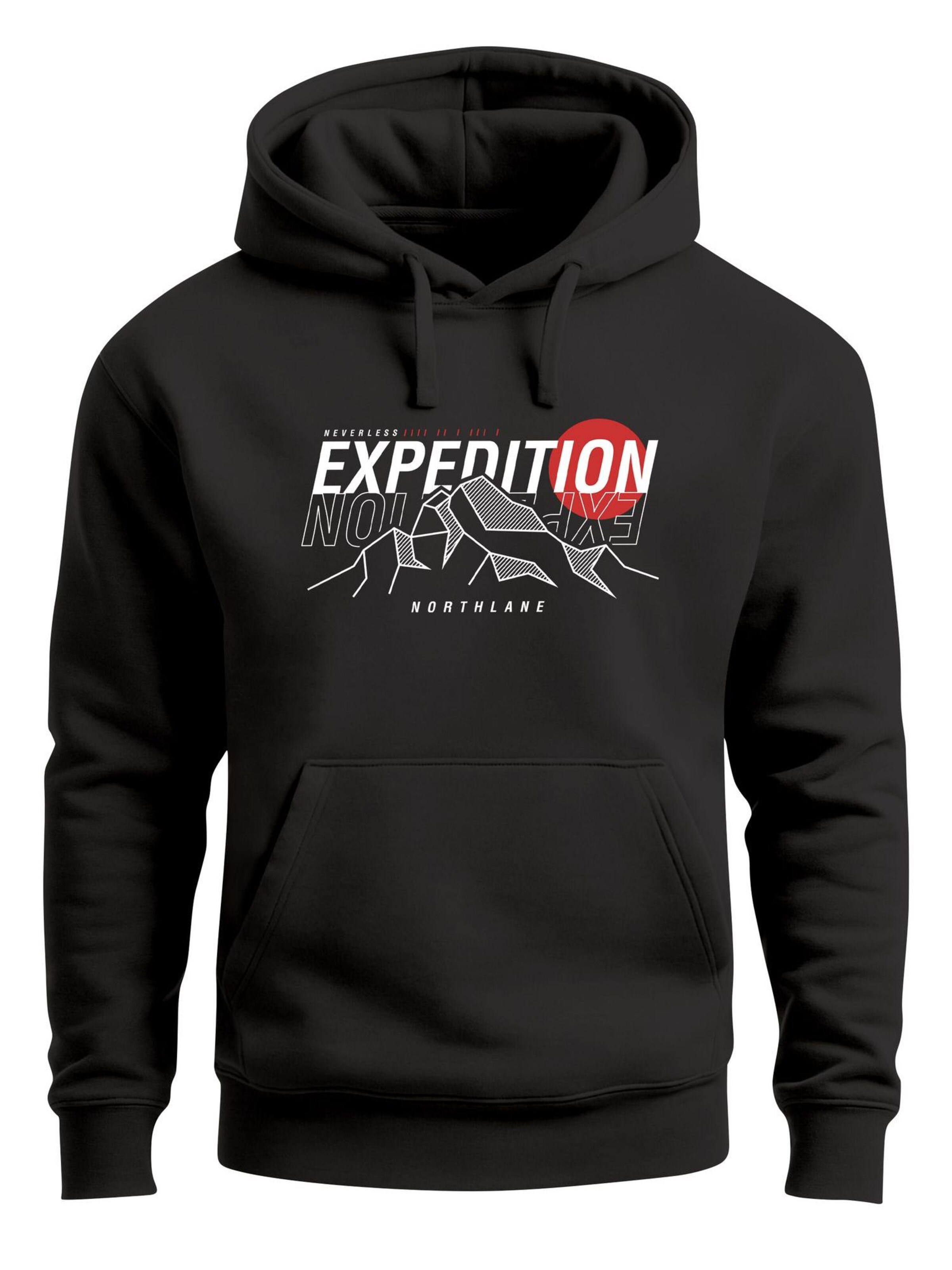 Neverless Sweatshirt 'Expedition Northlane' in Black: front