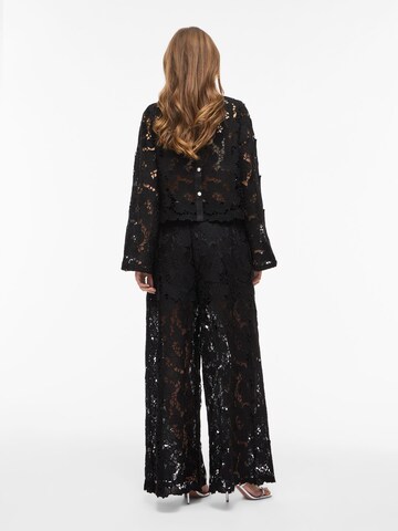 VILA Wide leg Trousers 'VIHylde' in Black