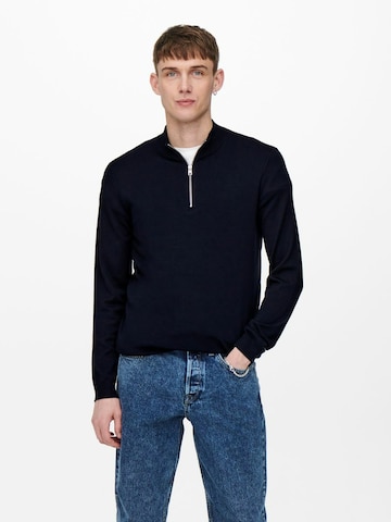 Only & Sons Sweater 'WYLER' in Blue