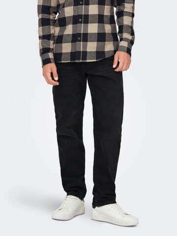regular Jeans 'ONSYOKE' di Only & Sons in nero: frontale