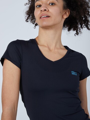 SPORTKIND Funktionsshirt 'V-Neck'‌‌‌‌‌ in Schwarz