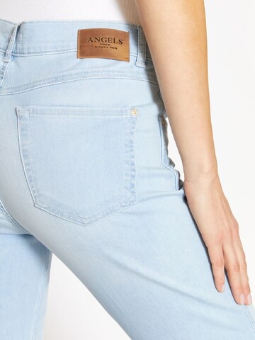 Angels Slimfit Jeans 'Cici Crop Slit' in Blauw