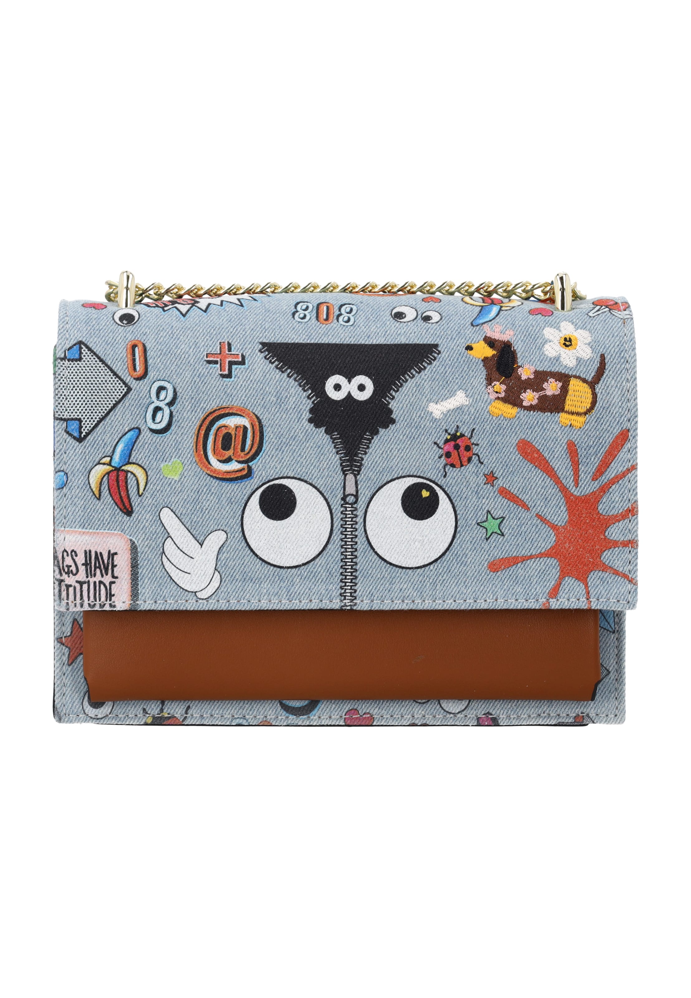 MYMO - Bolso de hombro 'Eye Theme' en azul: frente