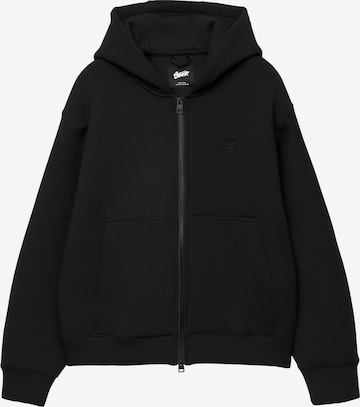 Veste de survêtement 'STWD' Pull&Bear en noir : devant