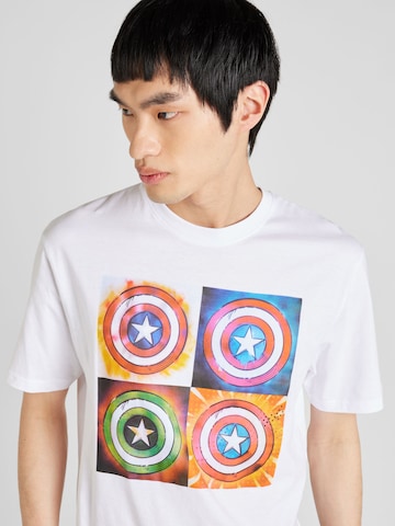 Springfield Shirt 'CAPTAIN AMERICA' in Wit