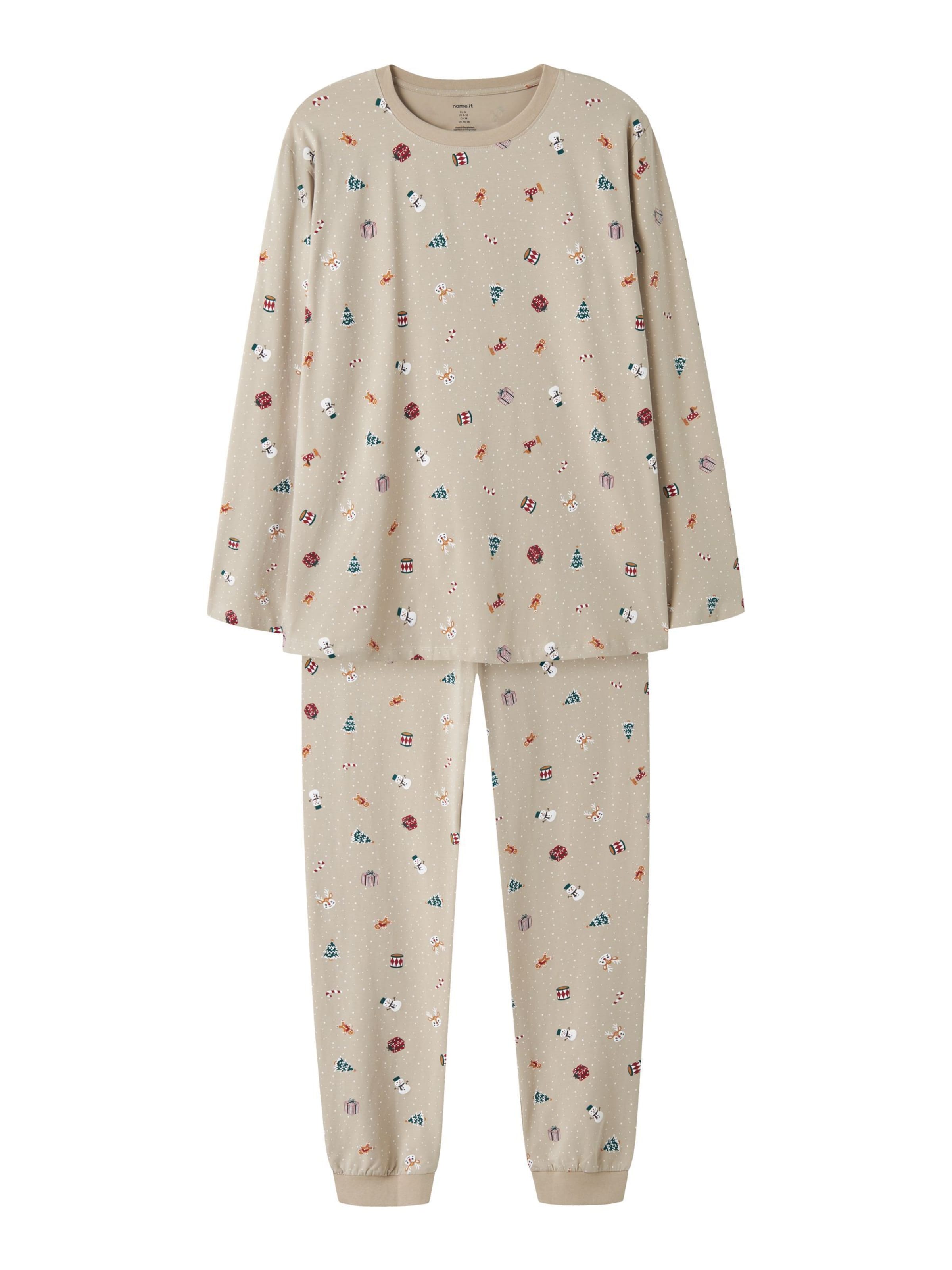 NAME IT - Pijama en gris: frente