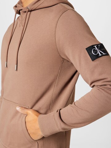 brūns Calvin Klein Jeans Standarta piegriezums Sportisks džemperis