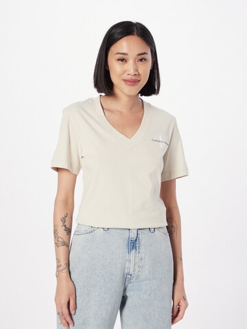 Calvin Klein Jeans Shirt in Beige: front