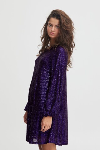 ICHI Shirt Dress in Purple: front