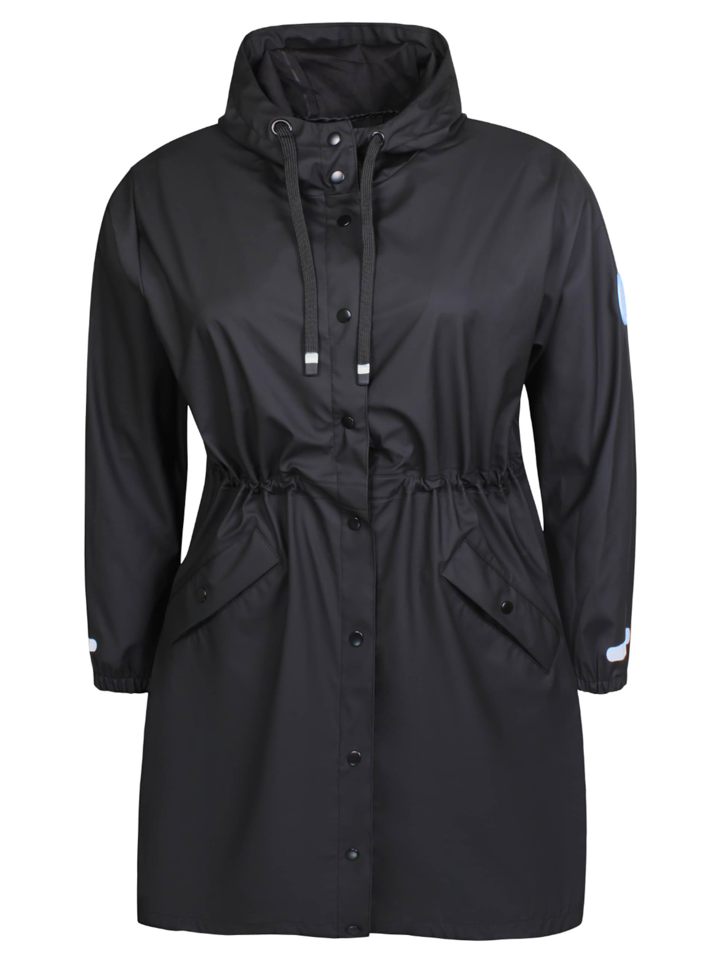 Zhenzi Functionele mantel 'Tael 606' in Zwart: voorkant