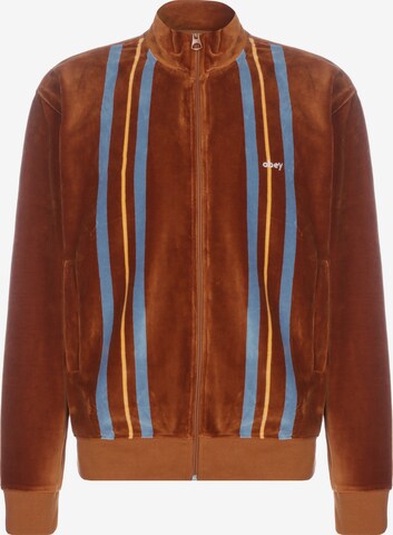 Obey Between-Season Jacket 'Provecal' in Brown: front