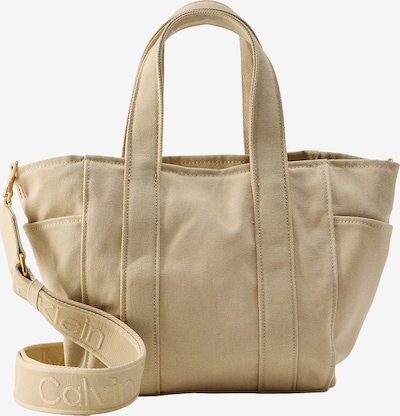Pirkinių krepšys iš Calvin Klein, spalva – smėlio spalva, Prekių apžvalga