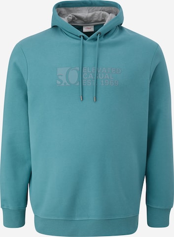 s.Oliver Men Big Sizes Sweatshirt in Blue: front