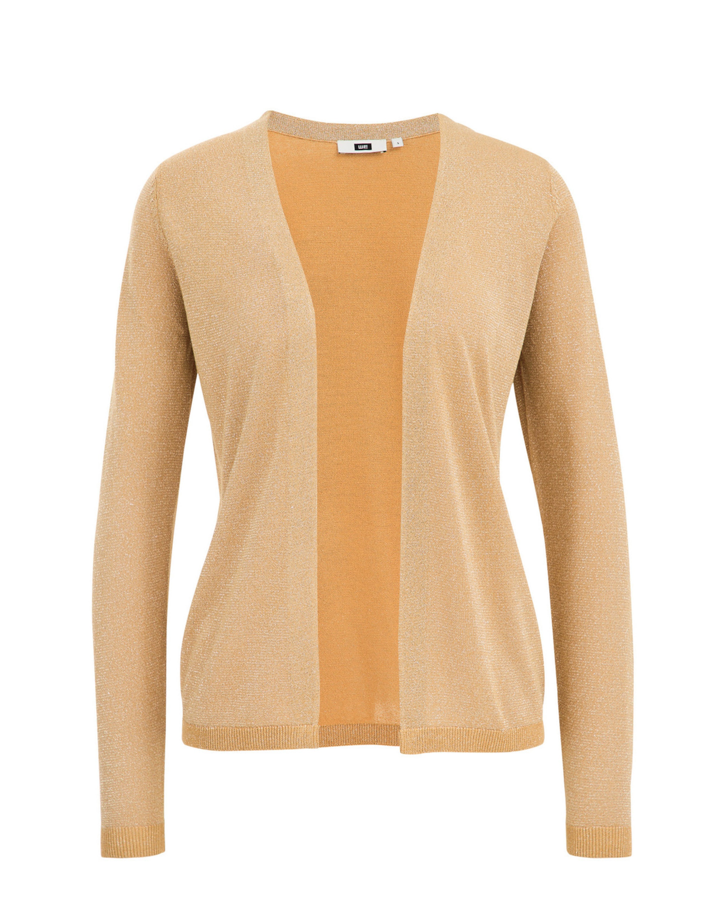 Geacă tricotată de la WE Fashion pe galben: față