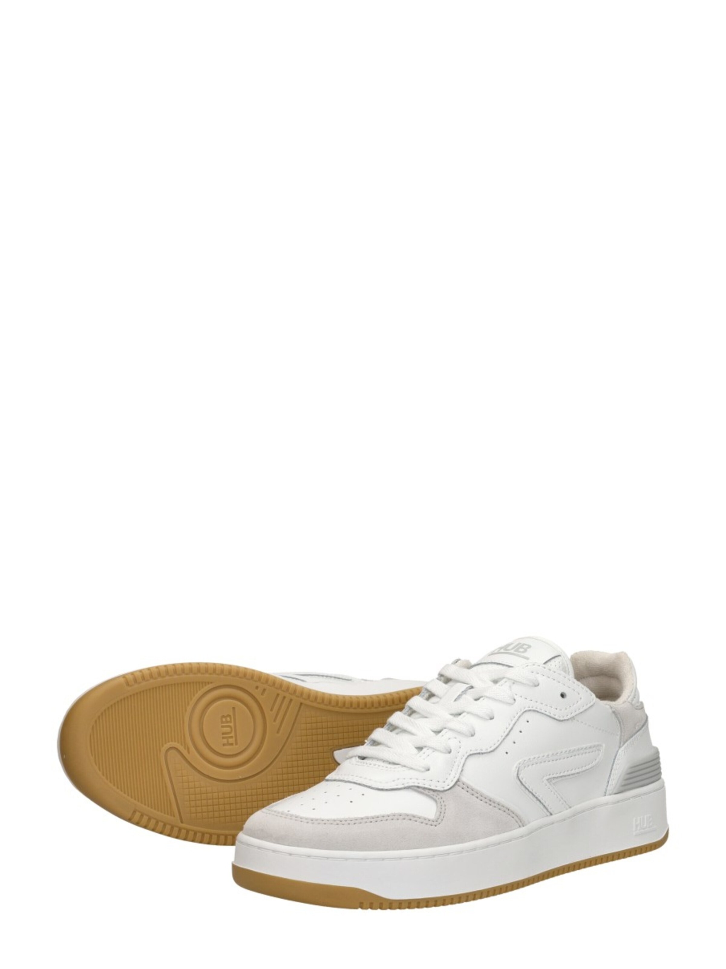 Baskets basses 'Smash L68' HUB en blanc