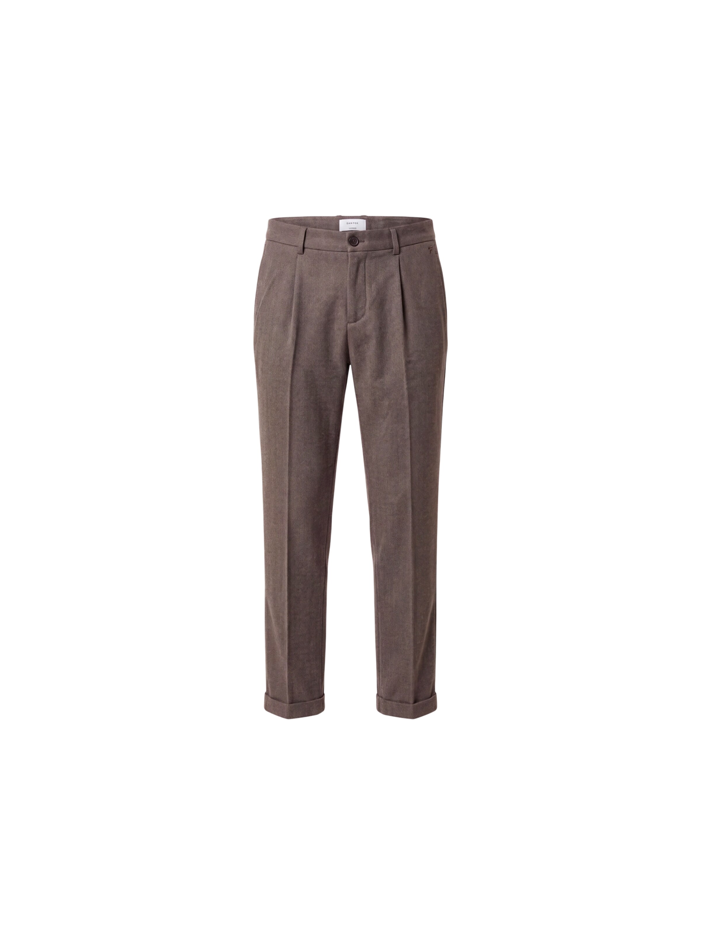DAN FOX APPAREL Hlače s naborima 'Charlie' veličine 46 u smeđa, Pregled proizvoda