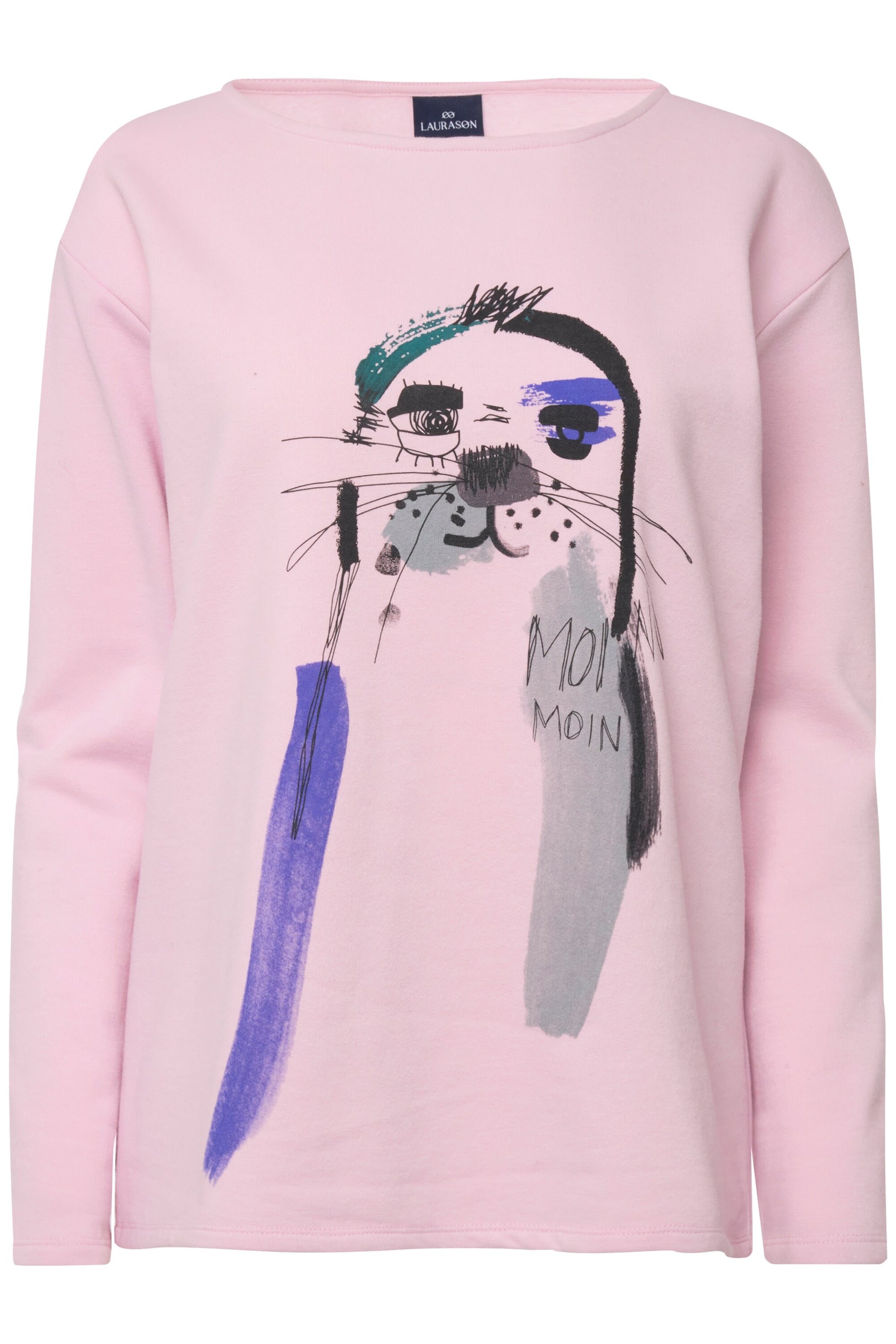 LAURASØN Sweatshirt in Roze: voorkant
