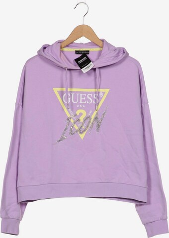 GUESS Sweatshirt & Zip-Up Hoodie in L in Purple: front