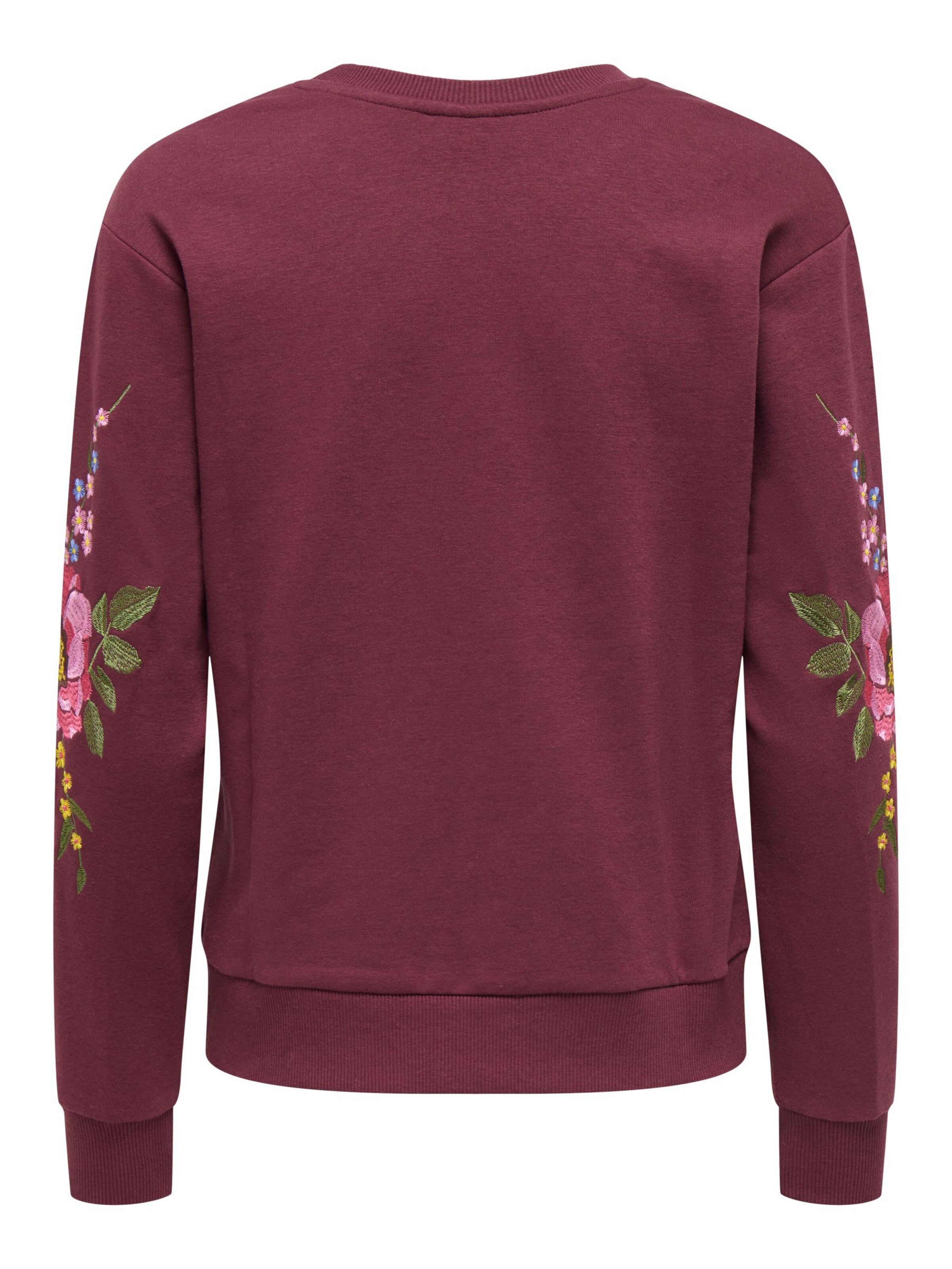 JDY Sweatshirt 'JDYPARIS' in Red