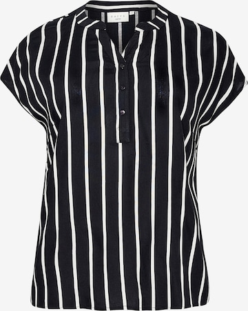 KAFFE CURVE - Blusa 'Sida' en negro: frente