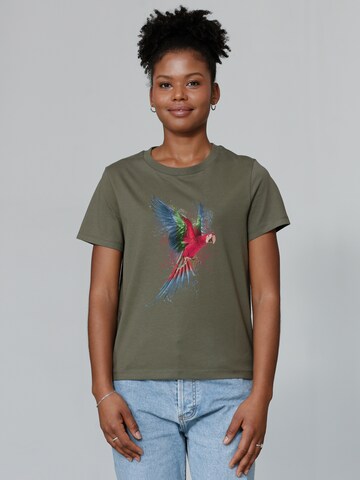 Watapparel Shirt 'Papagei' in Groen: voorkant
