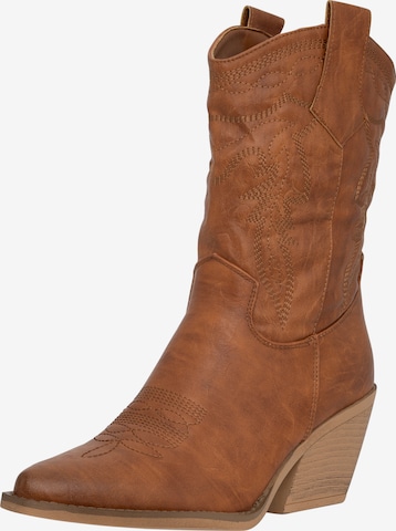 Salinyang Cowboylaarzen in Bruin: voorkant