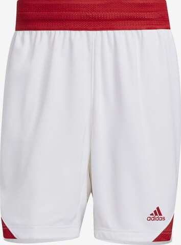 ADIDAS SPORTSWEAR Workout Pants 'Icon Squad' in White: front