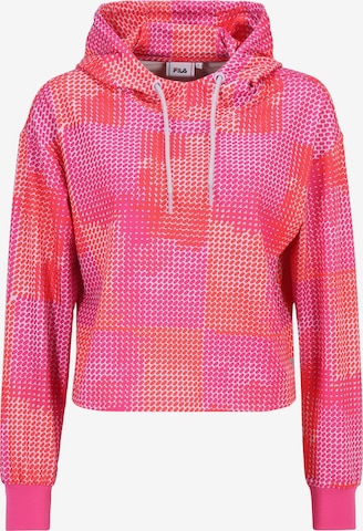 FILA Αθλητική μπλούζα φούτερ 'RIVES AOP' σε ροζ: μπροστά