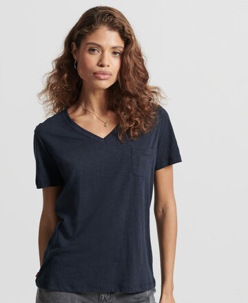 T-shirt Superdry en bleu : devant