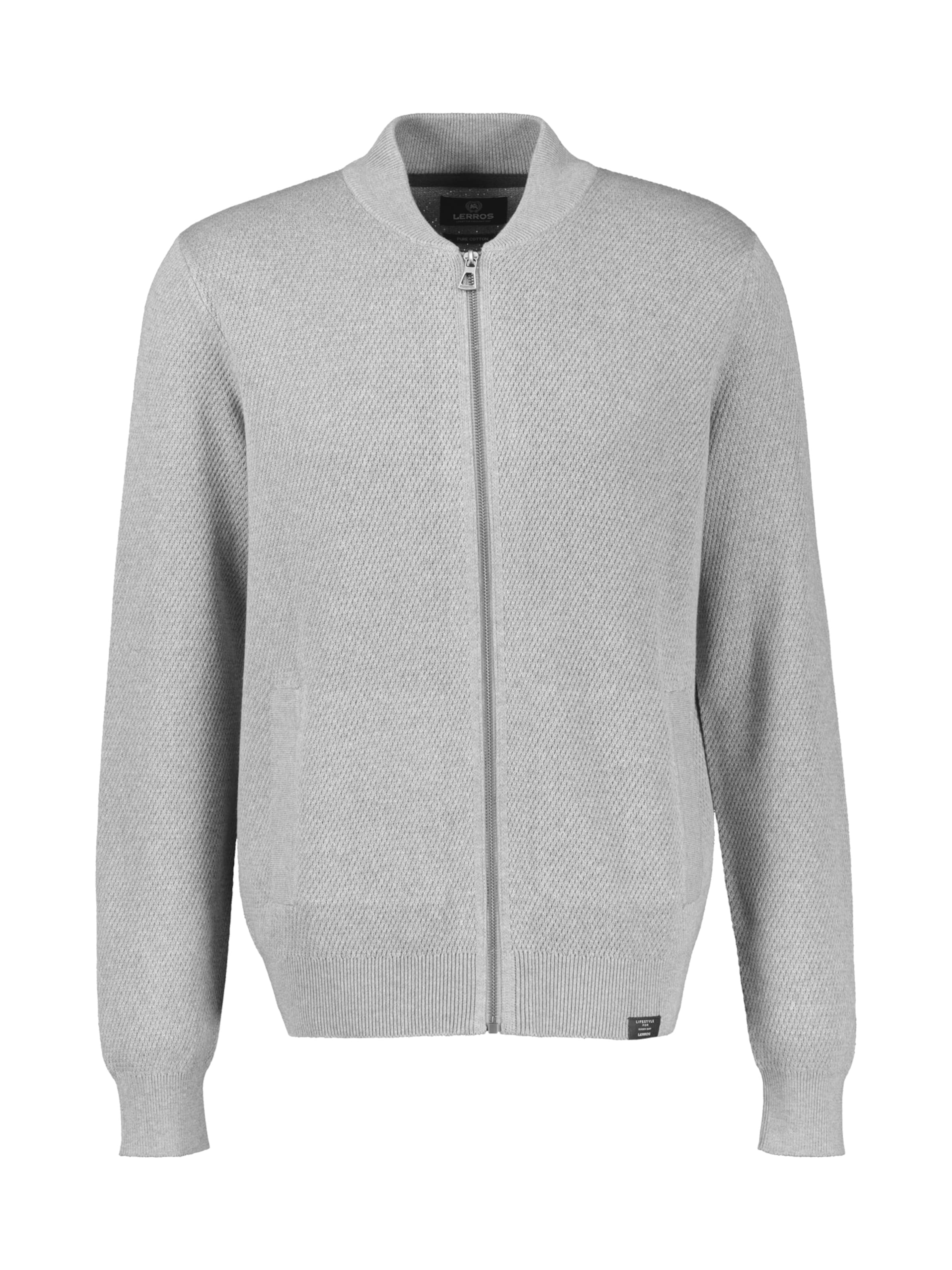 LERROS Knit Cardigan in Grey: front