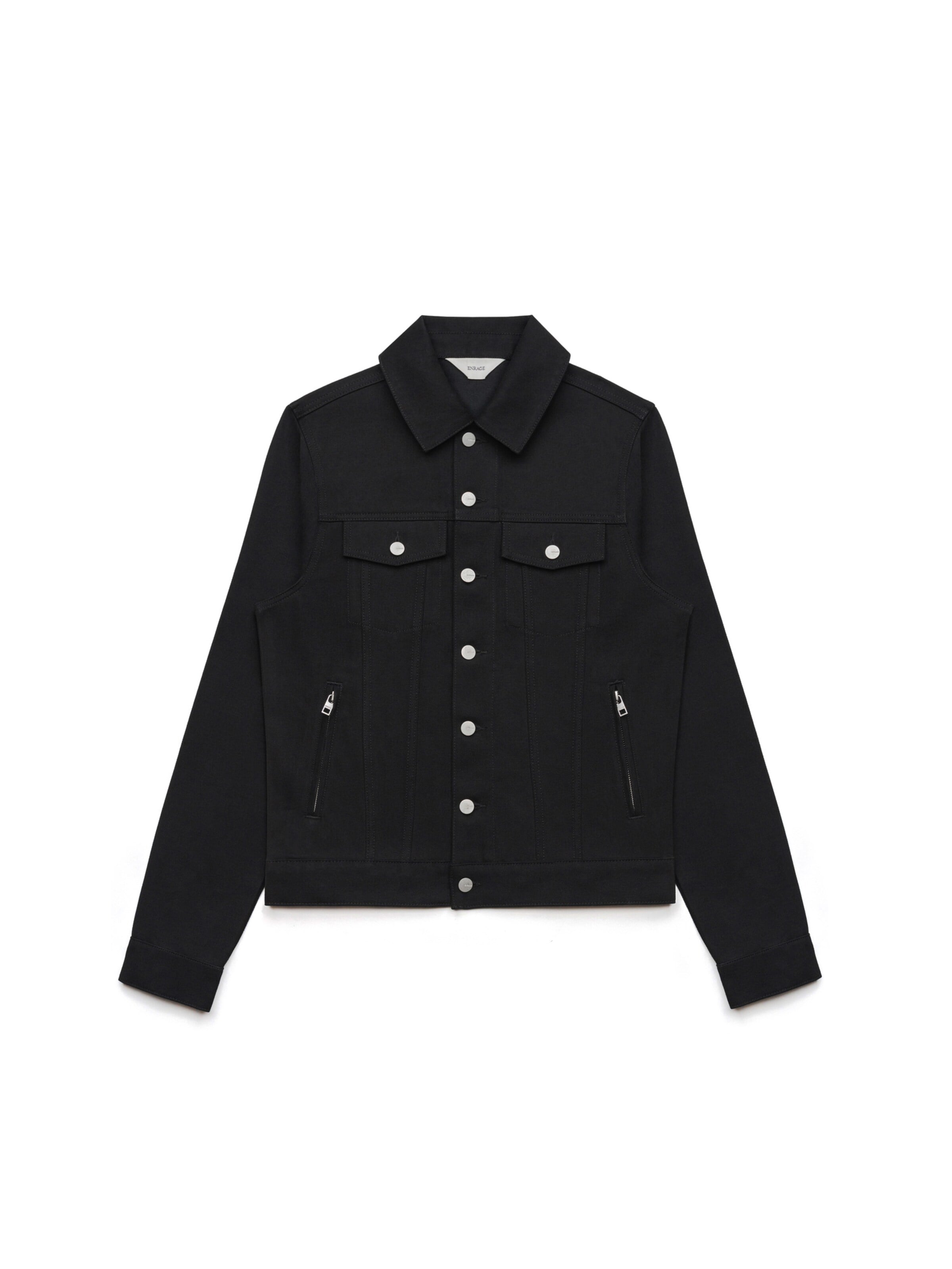 ENRAGE - Chaqueta de entretiempo 'DENIM JACKET' en negro: frente