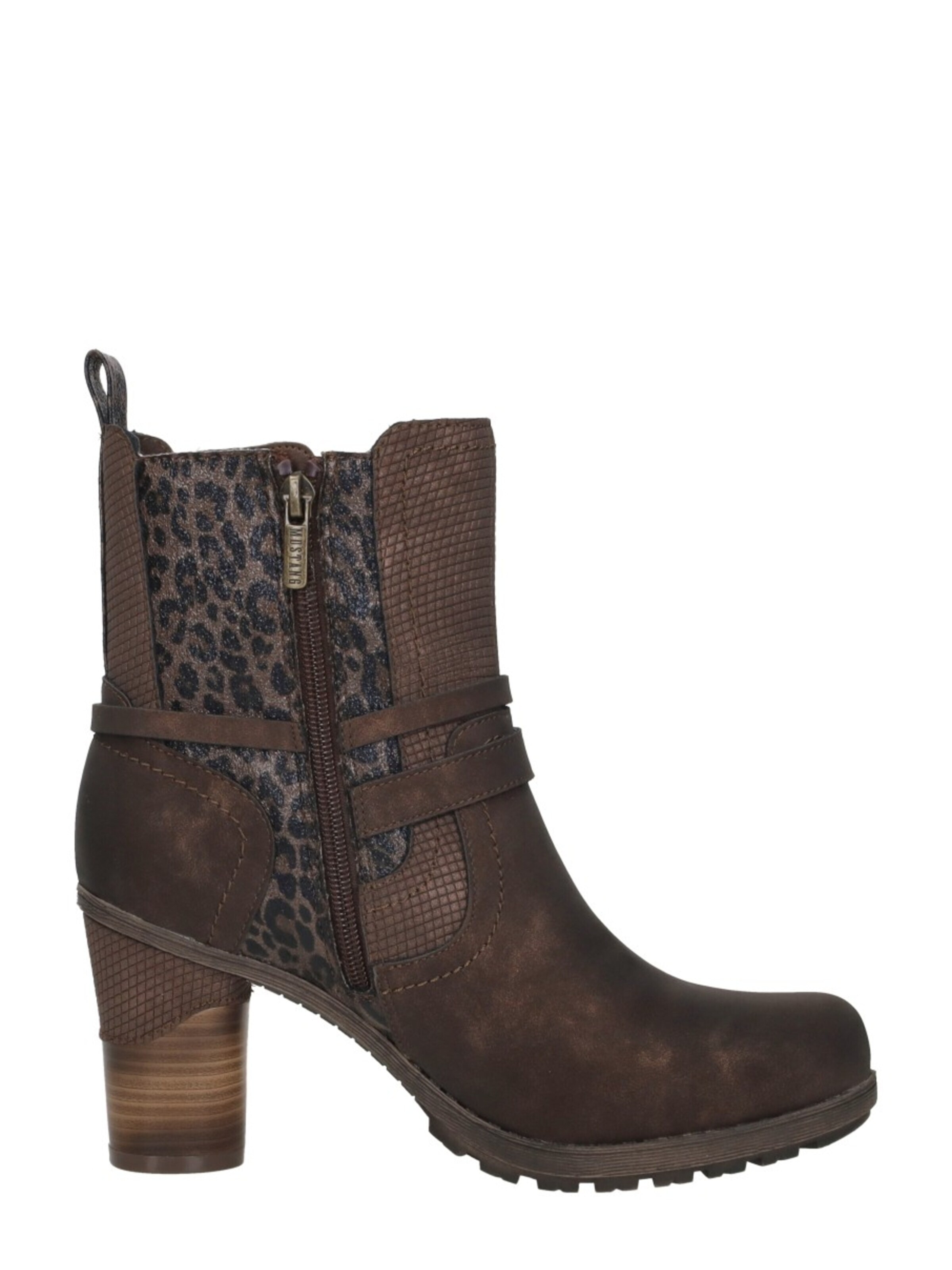 MUSTANG Boots 'Enkellaarsjes Hak' in Bruin