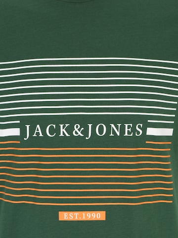 Jack & Jones Plus Тениска 'CYRUS' в зелено