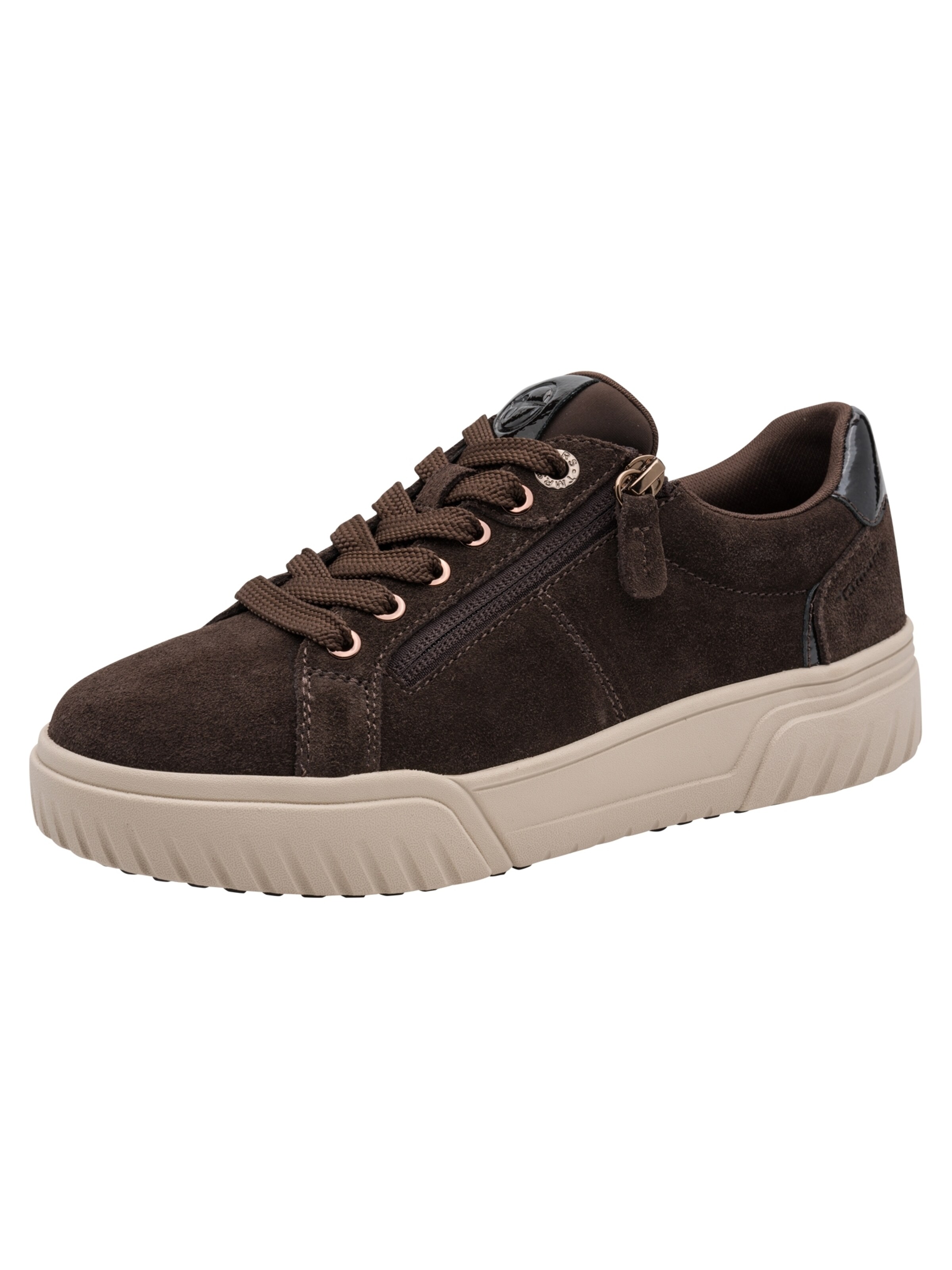Baskets basses Tamaris en marron : devant