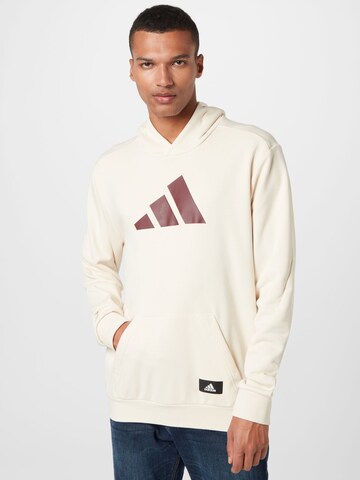 ADIDAS PERFORMANCE - Sweatshirt de desporto em bege: frente