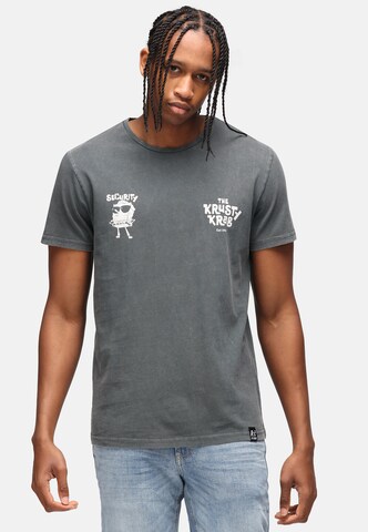 Recovered T-Shirt 'SpongeBob Security Washed' in Grau: Vorderseite