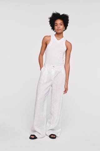 Aligne Wide leg Pleat-front trousers 'Hainault' in White